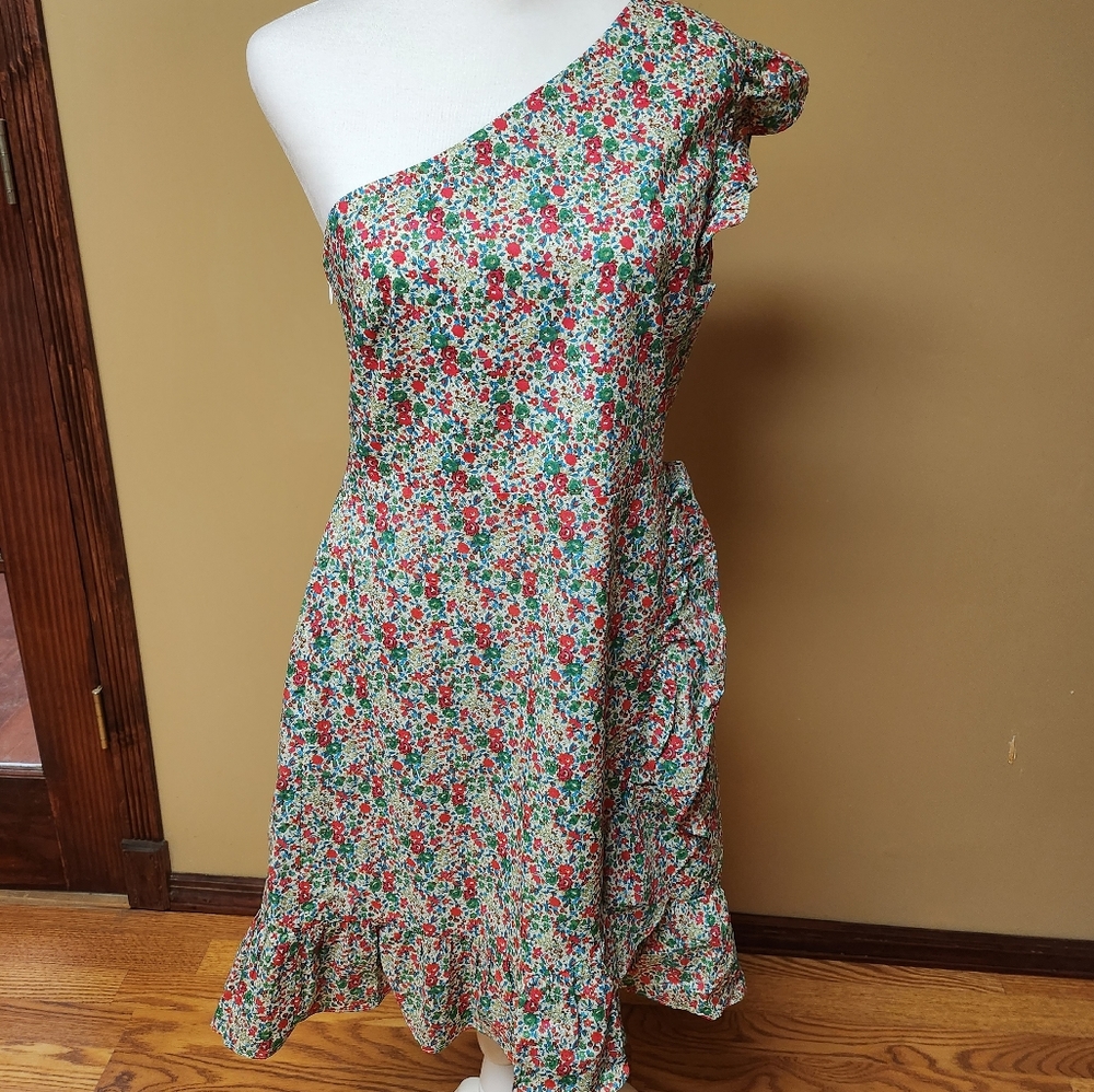 J Crew Off Shoulder Floral Dress
